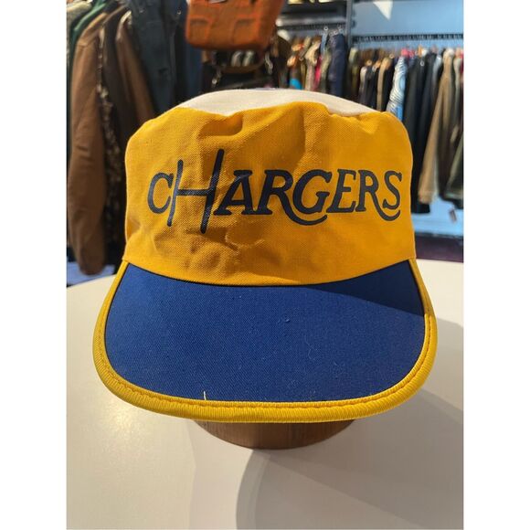 Vintage San Diego Chargers Logo Athletic Diamond NFL Pro  Vintage 80s San Diego Chargers Pillbox Hat Cap Los Angeles NFL Rare Painters